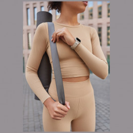 UNIQ „Stride De“ guminis dirželis „Apple Watch 44 / 45 / 46 / 49 mm“ – smėlio spalvos