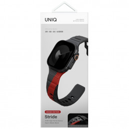 UNIQ „Stride De“ guminis dirželis „Apple Watch 44 / 45 / 46 / 49 mm“ – pilkas
