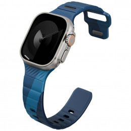 UNIQ „Stride De“ guminis dirželis „Apple Watch 44 / 45 / 46 / 49 mm“ – mėlynas
