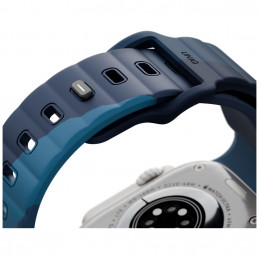 UNIQ „Stride De“ guminis dirželis „Apple Watch 44 / 45 / 46 / 49 mm“ – mėlynas