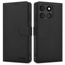 „Tech-Protect“ piniginės dėklas, skirtas „Motorola Edge 60 Fusion“ - juodas