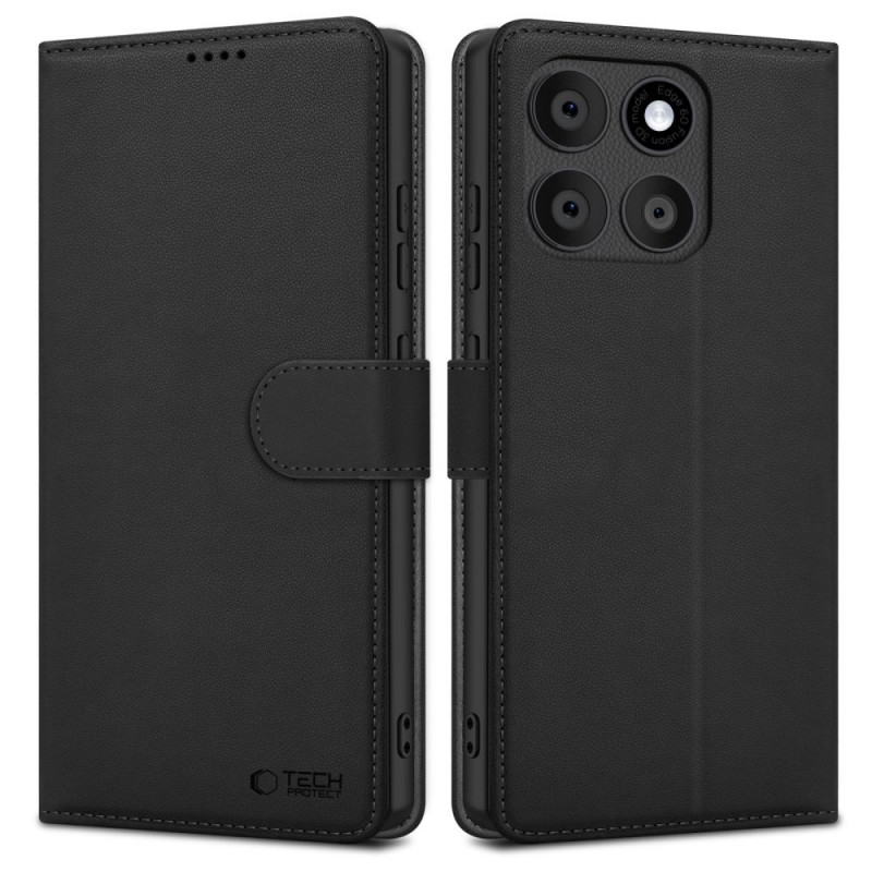 „Tech-Protect“ piniginės dėklas, skirtas „Motorola Edge 60 Fusion“ - juodas