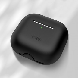 „Tech-Protect“ silikoninis dėklas, skirtas „Apple AirPods 4“ ausinėms – juodas