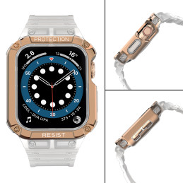Apsaugokite dirželio juostą su dėklu Apple Watch 7/ 6/ 5/ 4/ 3/ 2/ SE (45/ 44/ 42mm) Šarvuotas laikrodžio dangtelis, ska...