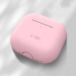 „Tech-Protect“ silikoninis dėklas, skirtas „Apple AirPods 4“ ausinėms – rožinis