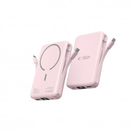 „Tech-Protect PB31 LifeMag MagSafe“ 10000 mAh išorinė baterija – rožinė