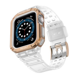 Apsaugokite dirželio apyrankę su dėklu Apple Watch 7/ 6/ 5/ 4/ 3/ 2/ SE (45/ 44/ 42mm) Šarvuotas laikrodžio dangtelis ba...