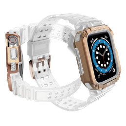 Apsaugokite dirželio apyrankę su dėklu Apple Watch 7/ 6/ 5/ 4/ 3/ 2/ SE (45/ 44/ 42mm) Šarvuotas laikrodžio dangtelis ba...