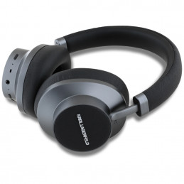 „Karl Lagerfeld Saffiano Elongant Bluetooth ANC“ ausinės, uždengtos ausimis – juodos