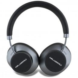 „Karl Lagerfeld Saffiano Elongant Bluetooth ANC“ ausinės, uždengtos ausimis – juodos