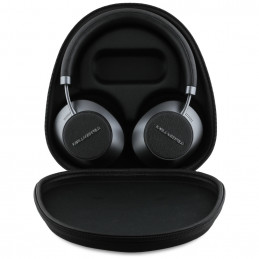 „Karl Lagerfeld Saffiano Elongant Bluetooth ANC“ ausinės, uždengtos ausimis – juodos