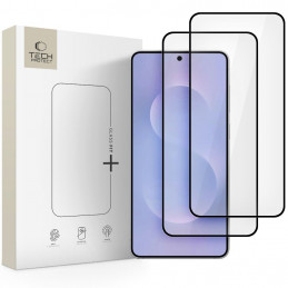 „Tech-Protect Glass Fit+“ grūdinto stiklo paketas, skirtas „Samsung Galaxy S25 Edge“ – skaidrus