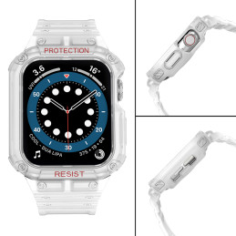 Apsaugokite dirželio juostą su dėklu Apple Watch 7 / 6 / 5 / 4 / 3 / 2 / SE (45 / 44 / 42 mm) dėklas, šarvuotas laikrodž...
