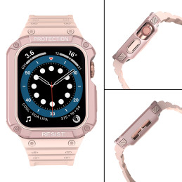 Apsaugokite dirželio juostą su dėklu Apple Watch 7 / 6 / 5 / 4 / 3 / 2 / SE (45 / 44 / 42 mm) dėklas, šarvuotas laikrodž...