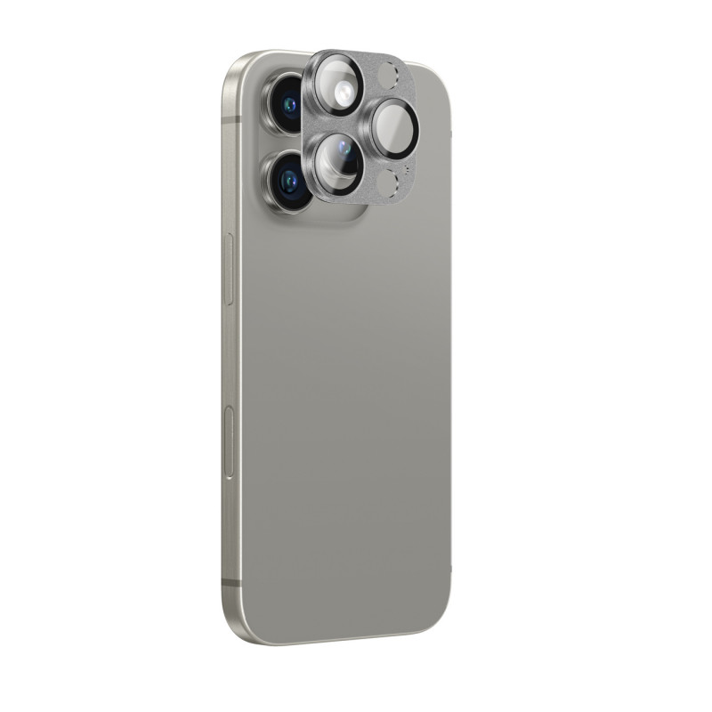 AMAZINGTHING aviacijos klasės grūdinto stiklo objektyvas iPhone 16 Pro / 16 Pro Max kameros objektyvui – pilkas