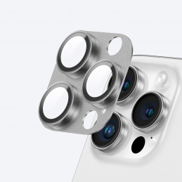 AMAZINGTHING aviacijos klasės grūdinto stiklo objektyvas iPhone 16 Pro / 16 Pro Max kameros objektyvui – pilkas