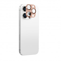 NUOSTABUS aviacijos klasės grūdinto stiklo objektyvas „iPhone 16 Pro / 16 Pro Max“ kameros objektyvui – rožinio aukso sp...