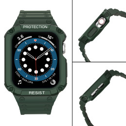 Apsaugokite dirželio juostą su dėklu Apple Watch 7 / 6 / 5 / 4 / 3 / 2 / SE (45 / 44 / 42 mm) dėklas, šarvuotas laikrodž...