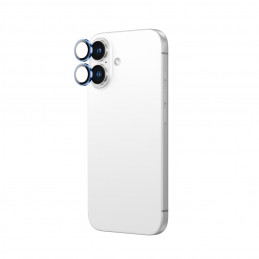 „AMAZINGTHING AR“ aliuminio 2 objektyvų stiklas su kameros objektyvo rėmeliu, skirtas „iPhone 16 / 16 Plus“ – mėlynas