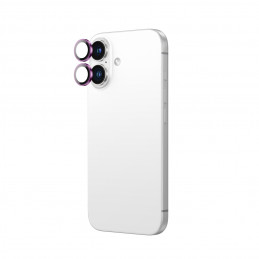 „AMAZINGTHING AR“ aliuminio 2 objektyvų stiklas su kameros objektyvo rėmeliu, skirtas „iPhone 16 / 16 Plus“ – rožinis