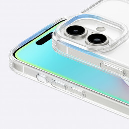 NUOSTABUS minimalaus dizaino „Mag“ dėklas su magnetiniu žiedu, skirtas „iPhone 16“ – permatomas