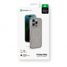 NUOSTABUS „Titan Pro Mag“ dėklas su magnetiniu žiedu, skirtas „iPhone 16 Pro Max“ – pilkas