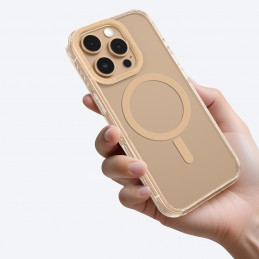 NUOSTABUS „Titan Pro Mag“ dėklas su magnetiniu žiedu, skirtas „iPhone 16 Pro Max“ – rožinio aukso spalvos
