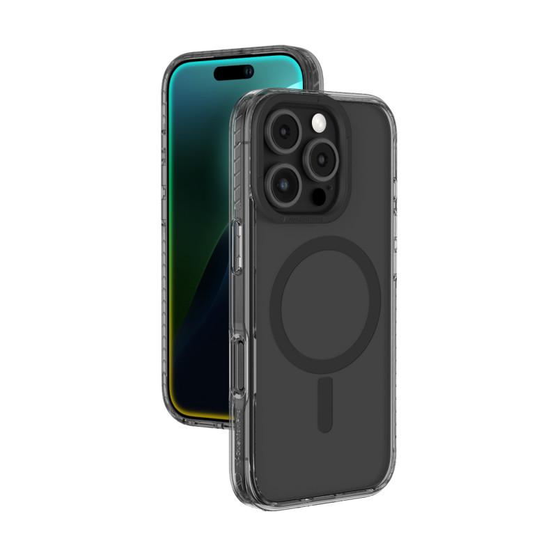 NUOSTABUS „Titan Pro Mag“ dėklas su magnetiniu žiedu, skirtas „iPhone 16 Pro“ – juodas