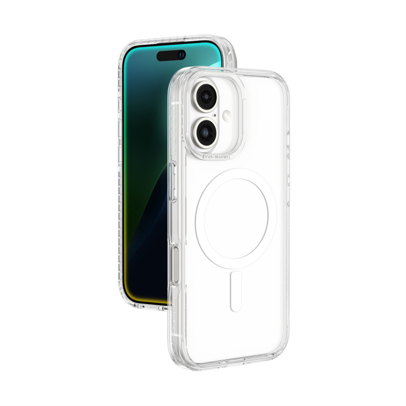 NUOSTABUS „Titan Pro Mag“ dėklas su magnetiniu žiedu, skirtas „iPhone 16“ – skaidrus
