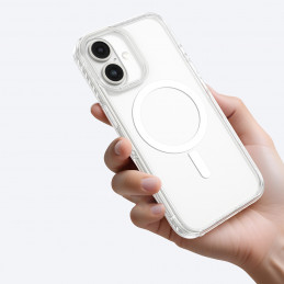 NUOSTABUS „Titan Pro Mag“ dėklas su magnetiniu žiedu, skirtas „iPhone 16“ – skaidrus