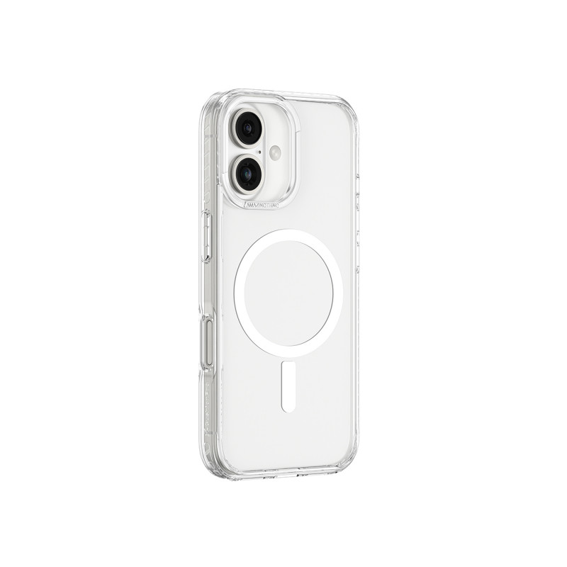 NUOSTABUS „Titan Pro Mag“ dėklas su magnetiniu žiedu, skirtas „iPhone 16 Plus“ – skaidrus