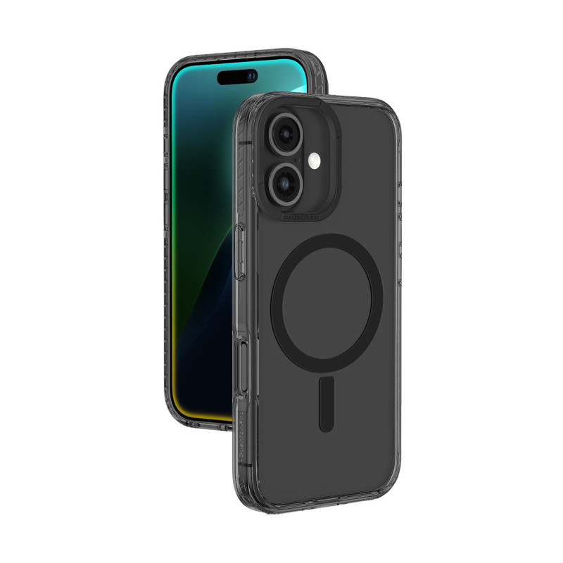 NUOSTABUS „Titan Pro Mag“ dėklas su magnetiniu žiedu, skirtas „iPhone 16“ – juodas