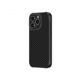 NUOSTABUS „Titan Max“ dėklas su 1500D aramidiniu pluoštu, skirtas „iPhone 16 Pro“ – juodas