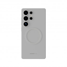 NUOSTABUS minimalaus dizaino oro dėklas su magnetiniu žiedu, skirtas „Samsung Galaxy S25 Ultra“ – pilkas