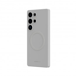 NUOSTABUS minimalaus dizaino oro dėklas su magnetiniu žiedu, skirtas „Samsung Galaxy S25 Ultra“ – pilkas