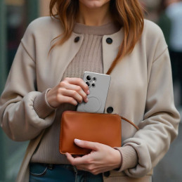 NUOSTABUS minimalaus dizaino oro dėklas su magnetiniu žiedu, skirtas „Samsung Galaxy S25 Ultra“ – pilkas
