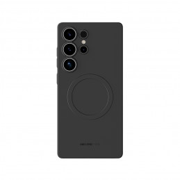 NUOSTABUS minimalaus dizaino oro dėklas su magnetiniu žiedu, skirtas „Samsung Galaxy S25 Ultra“ – juodas