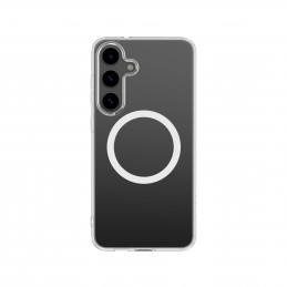 NUOSTABUS minimalaus dizaino dėklas su magnetiniu žiedu, skirtas „Samsung Galaxy S25“ – skaidrus.