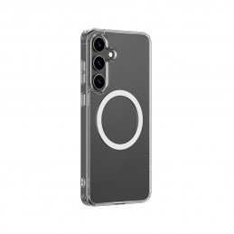 NUOSTABUS minimalaus dizaino dėklas su magnetiniu žiedu, skirtas „Samsung Galaxy S25+“ – skaidrus.
