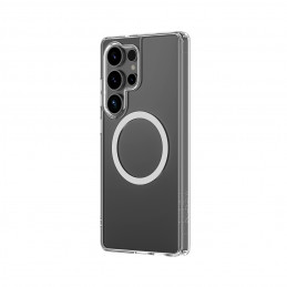 NUOSTABUS minimalaus dizaino dėklas su magnetiniu žiedu, skirtas „Samsung Galaxy S25 Ultra“ – skaidrus.