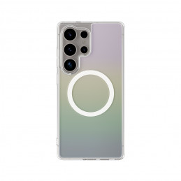 NUOSTABUS minimalaus dizaino „Mag“ dėklas su magnetiniu žiedu, skirtas „Samsung Galaxy S25 Ultra“ – vaivorykštinis