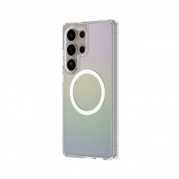NUOSTABUS minimalaus dizaino „Mag“ dėklas su magnetiniu žiedu, skirtas „Samsung Galaxy S25 Ultra“ – vaivorykštinis