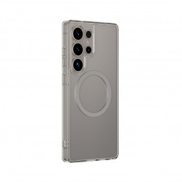 NUOSTABUS minimalaus dizaino dėklas su magnetiniu žiedu, skirtas „Samsung Galaxy S25 Ultra“ – pilkas
