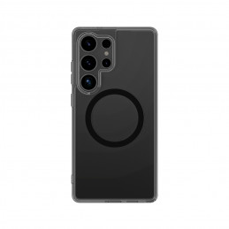 NUOSTABUS minimalaus dizaino dėklas su magnetiniu žiedu, skirtas „Samsung Galaxy S25 Ultra“ – juodas