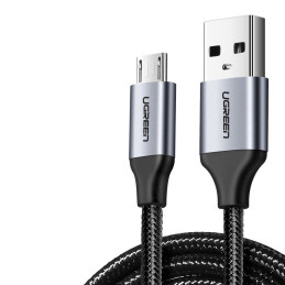Ugreen US290 60146 USB-A / micro USB 2.4A kabelis 1m – pilkas