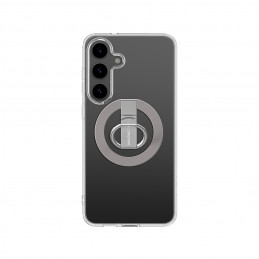 NUOSTABUS minimalaus dizaino dėklas su magnetiniu žiedu ir magnetiniu žiedu, skirtas „Samsung Galaxy S25+“ – skaidrus