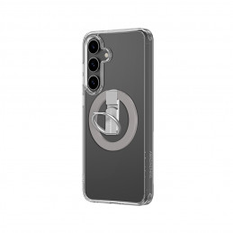 NUOSTABUS minimalaus dizaino dėklas su magnetiniu žiedu ir magnetiniu žiedu, skirtas „Samsung Galaxy S25+“ – skaidrus