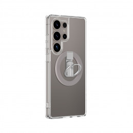 NUOSTABUS minimalaus dizaino dėklas su magnetiniu žiedu ir magnetiniu žiedu, skirtas „Samsung Galaxy S25 Ultra“ – skaidr...