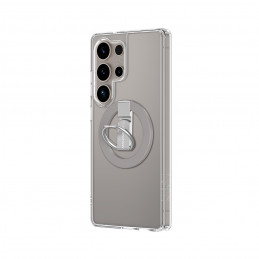 NUOSTABUS minimalaus dizaino dėklas su magnetiniu žiedu ir magnetiniu žiedu, skirtas „Samsung Galaxy S25 Ultra“ – skaidr...