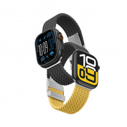 „AMAZINGTHING Blend Band“ 2 vnt. pakuotė, skirta „Apple Watch 45/ 46/ 49 mm“ – geltona/ juoda/ juoda